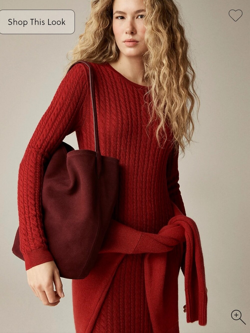 J.Crew Women's Burgundy Suede Bucket Bag